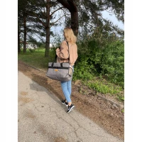 Trizand 23843 Termotaška s chladiacou vložkou na pláž, piknik, 40 l, sivá