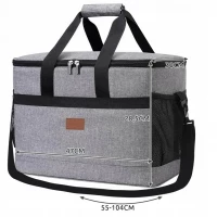 Trizand 23843 Termotaška s chladiacou vložkou na pláž, piknik, 40 l, sivá