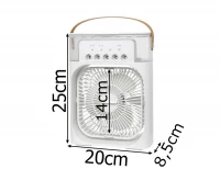 Verk 27034 Stolní mini ventilátor se zvlhčovačem vzduchu, RGB černý