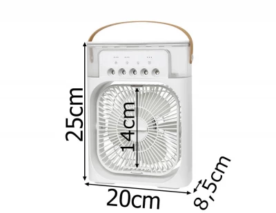 Verk 27034 Stolní mini ventilátor se zvlhčovačem vzduchu, RGB černý