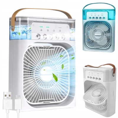 Verk 27034 Stolní mini ventilátor se zvlhčovačem vzduchu, RGB černý