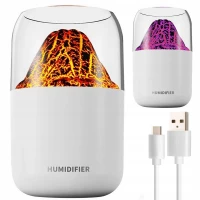 Verk 24491 Zvlhčovač vzduchu USB, RGB ultrazvukový 300 ml černý