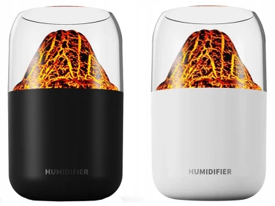 Verk 24491 Zvlhčovač vzduchu USB, RGB ultrazvukový 300 ml černý