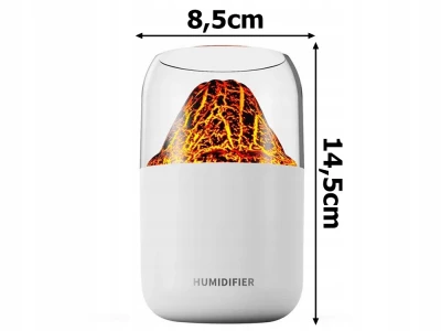 Verk 24491 Zvlhčovač vzduchu USB, RGB ultrazvukový 300 ml černý