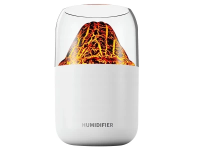 Verk 24491 Zvlhčovač vzduchu USB, RGB ultrazvukový 300 ml černý