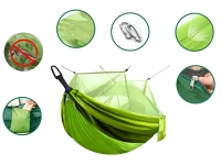 Verk 27125 Turistická hamaka s moskytiérou 270 x 140 cm zelená