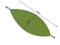 Verk 27125 Turistická hamaka s moskytiérou 270 x 140 cm zelená