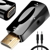 Verk 06305 Konvertor z HDMI na VGA D-SUB audio biely