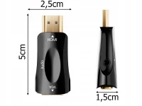Verk 06305 Konvertor z HDMI na VGA D-SUB audio biely