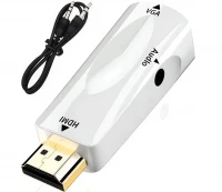 Verk 06305 Konvertor z HDMI na VGA D-SUB audio biely