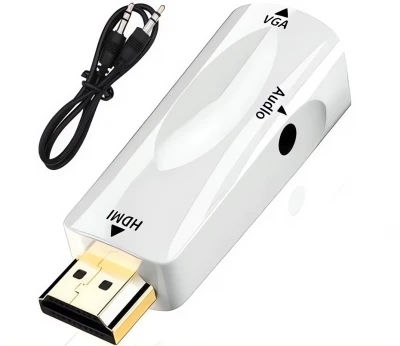 Verk 06305 Konvertor z HDMI na VGA D-SUB audio biely