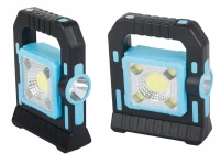 Verk 12290 Solárne LED multifunkčné prenosné kempingové svietidlo USB dobíjacie modrá