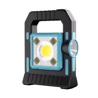 Verk 12290 Solárne LED multifunkčné prenosné kempingové svietidlo USB dobíjacie modrá