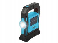 Verk 12290 Solárne LED multifunkčné prenosné kempingové svietidlo USB dobíjacie modrá