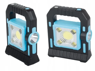 Verk 12290 Solárne LED multifunkčné prenosné kempingové svietidlo USB dobíjacie modrá