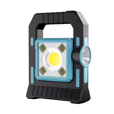 Verk 12290 Solárne LED multifunkčné prenosné kempingové svietidlo USB dobíjacie modrá