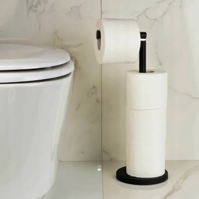 Pronett XJ5228 Stojanový držiak na toaletný papier čierny
