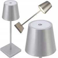 Verk 12314 Dotyková LED lampa, 1500mAh baterie, 3W stříbrná