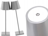 Verk 12314 Dotyková LED lampa, 1500mAh baterie, 3W stříbrná