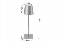 Verk 12314 Dotyková LED lampa, 1500mAh baterie, 3W stříbrná