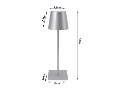 Verk 12314 Dotyková LED lampa, 1500mAh baterie, 3W stříbrná