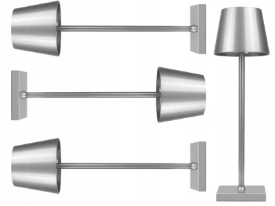 Verk 12314 Dotyková LED lampa, 1500mAh baterie, 3W stříbrná