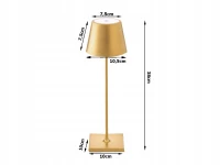 Verk 12314 Dotyková LED lampa, 1500mAh baterie, 3W zlatá