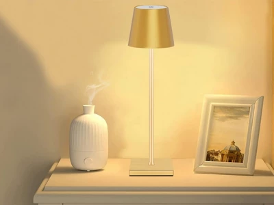 Verk 12314 Dotyková LED lampa, 1500mAh baterie, 3W zlatá