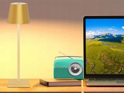 Verk 12314 Dotyková LED lampa, 1500mAh baterie, 3W zlatá