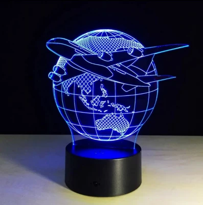 APT ZD98D Nočná LED RGB lampička 3D lietadlo