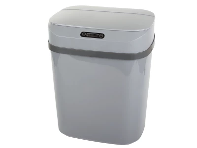 Verk 24489 Bezdotykový odpadkový koš plastový 13 L šedý