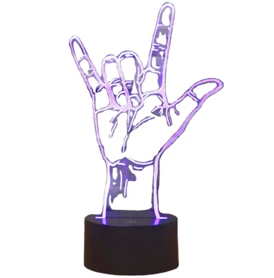 APT ZD98I Noční LED RGB lampička 3D ruka