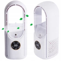 Verk 16032 Stolní bezlopatkový ventilátor s LED osvětlením zelený