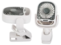 Verk 16033 Ventilátor s klipem USB, RGB 2 v 1 bílý