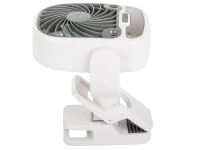 Verk 16033 Ventilátor s klipem USB, RGB 2 v 1 bílý