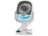 Verk 16033 Ventilátor s klipem USB, RGB 2 v 1 bílý
