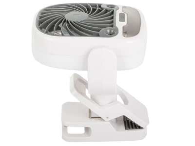 Verk 16033 Ventilátor s klipem USB, RGB 2 v 1 bílý