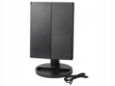 Verk 27180 Kosmetické zrcátko LED 3x, 5x, 10x zvětšení, černé