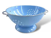 GGV Smaltovaný sitko, 23 cm, biela