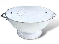 GGV Smaltovaný sitko, 23 cm, biela