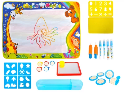 Kruzzel 22443 Podložka na kreslenie vodou XXL 100 x 80 cm + príslušenstvo