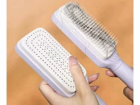 Verk 27197 Antistatický kartáč na vlasy samočistící šedý