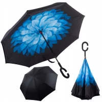 Verk 25000 Obrácený deštník 105 cm modrý 