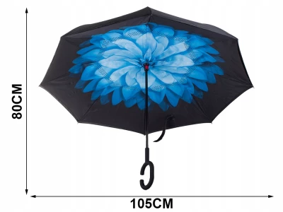 Verk 25000 Obrácený deštník 105 cm modrý 
