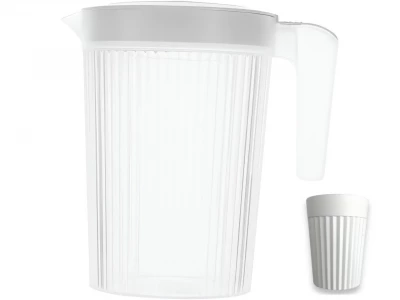 GGV Plastová konvice 2 l + 4 kelímky, bílá