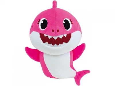 GGV Plyšový žralok Baby Shark, 21 cm, růžová