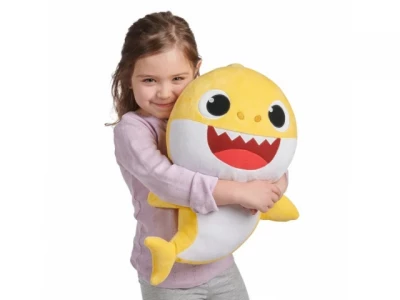 GGV Plyšový žralok Baby Shark, 21 cm, růžová
