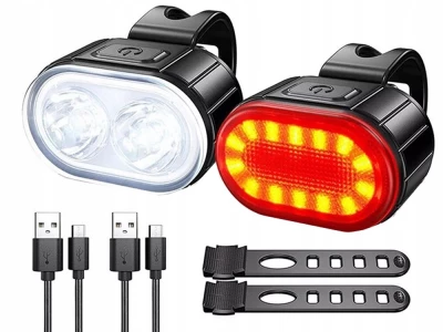 Verk 14488 Sada LED osvětlení na kolo, USB 2 ks