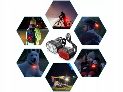 Verk 14488 Sada LED osvětlení na kolo, USB 2 ks