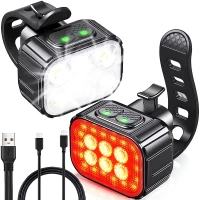 Verk 14489 Sada LED osvětlení na kolo IP65, USB 2 ks